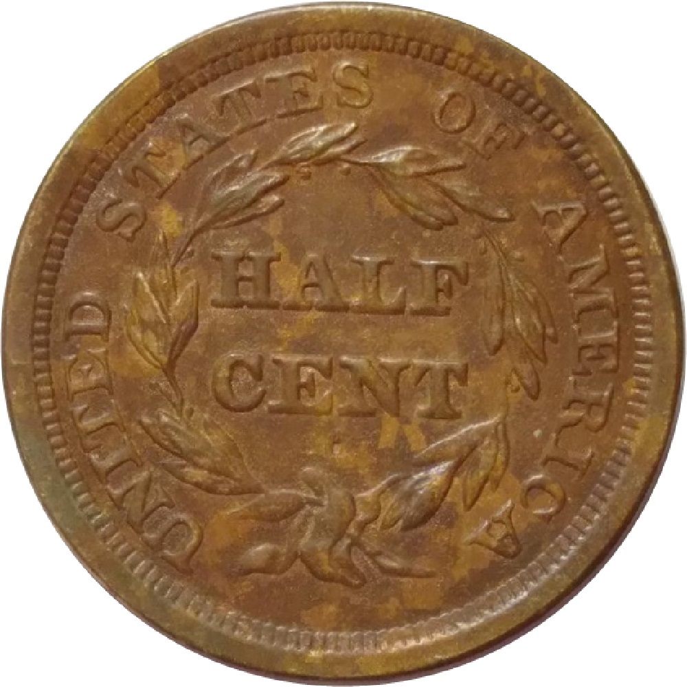 1857-Braided-Hair-Half-Cent